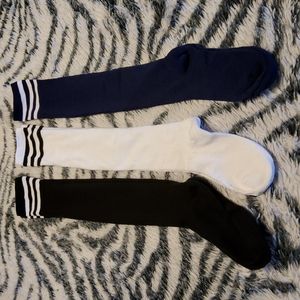Set of 3 top striped knee socks